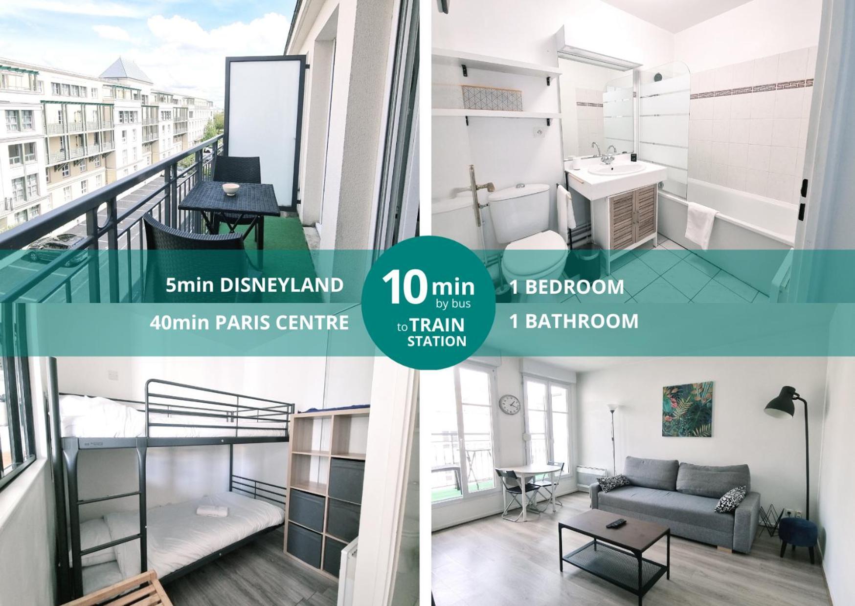 Appartement Disneyland 4 Personnes Serris Eksteriør billede